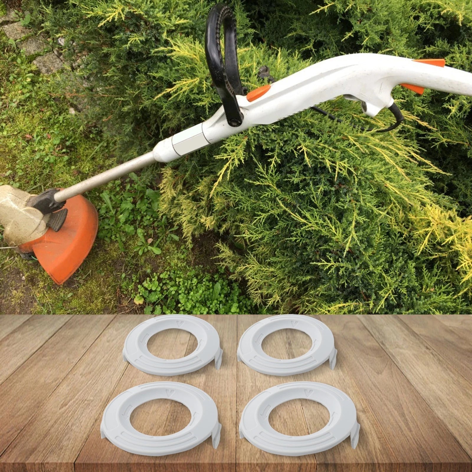 Set of 4 Trimmer Spools for Efficient Lawn Care