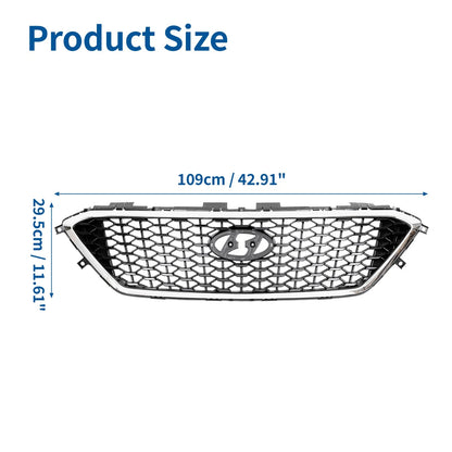 Front Hood Bumper Grille Grill Replacement for Hyundai Sonata (2015–2017)