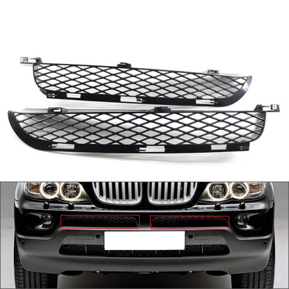2x Front Lower Grille Upper Bumper Grill Left Right For BMW X5 E53 2003-2006