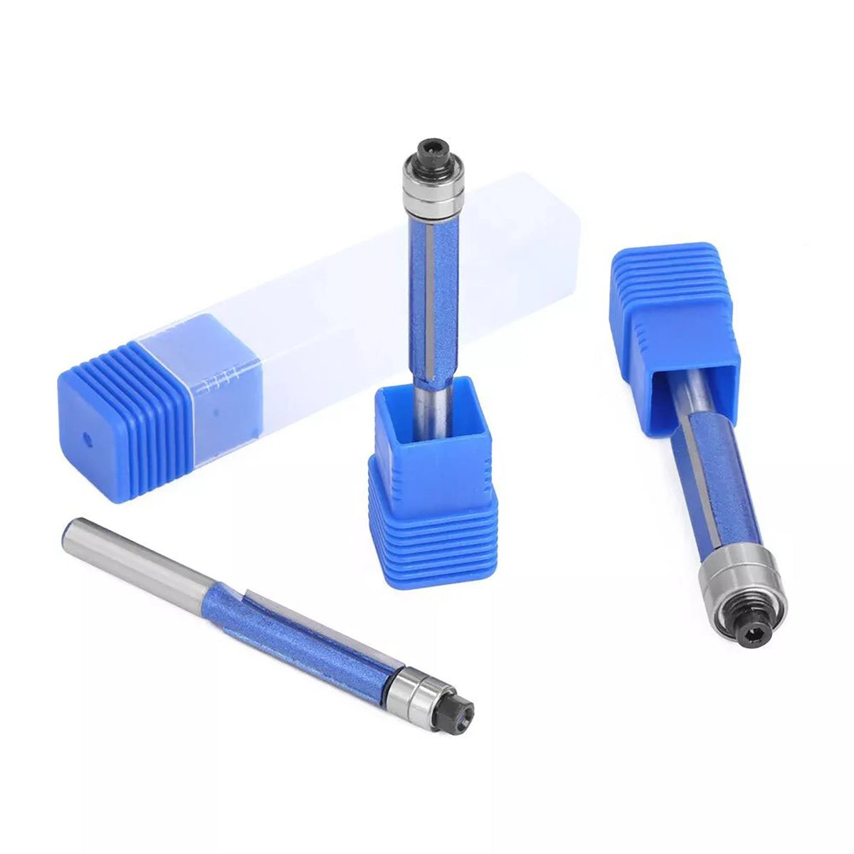Set of 4 Router Bit Template Cutters for Woodworking (1/4 Shank)