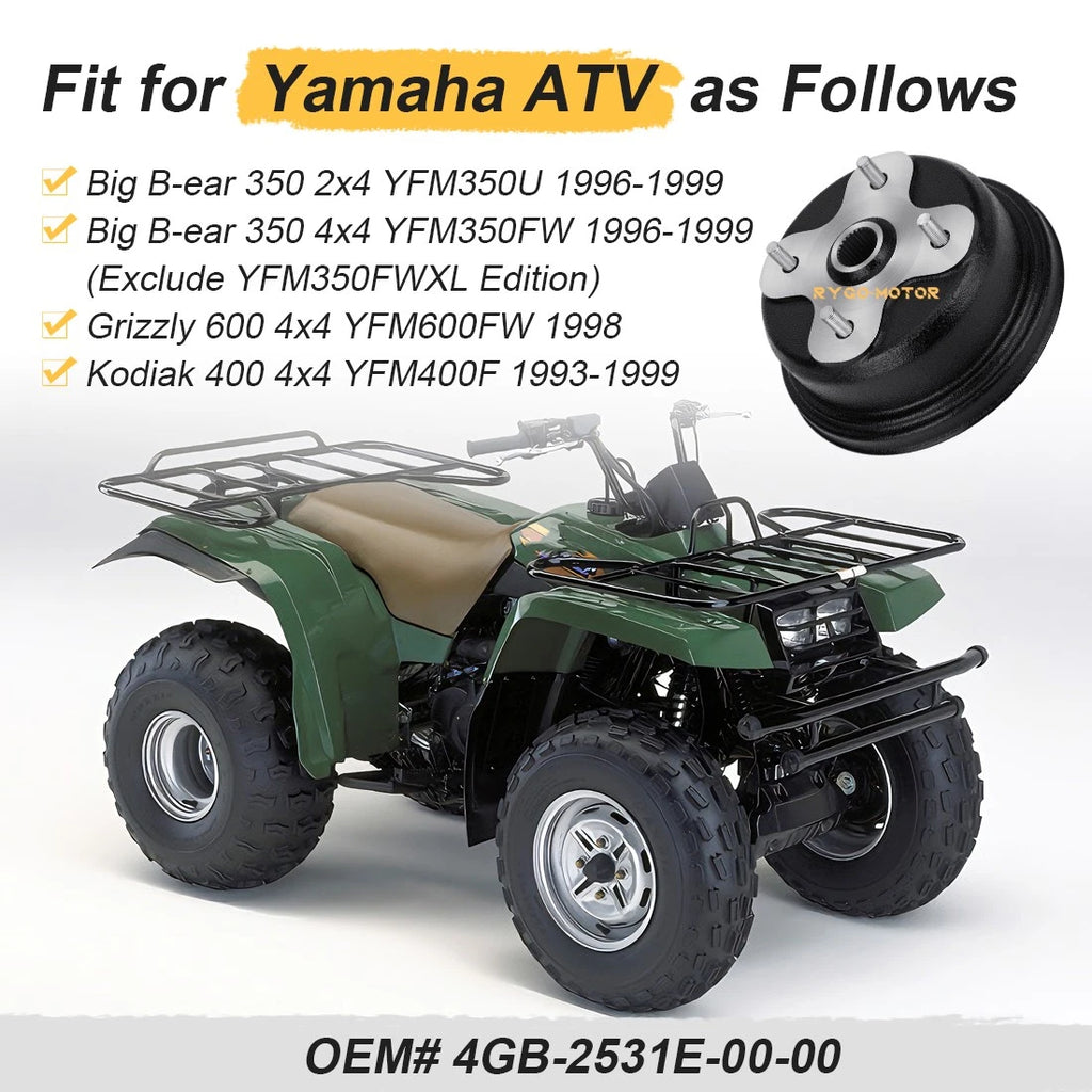 Rear Brake Drum for Yamaha Big Bear 350 (1996–1999) YFM350U YFM350FW