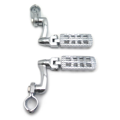 CNC Dominator Foot Peg Rest 32mm Arched Clamp 1.25" for Harley Road Glide (2015–2023)