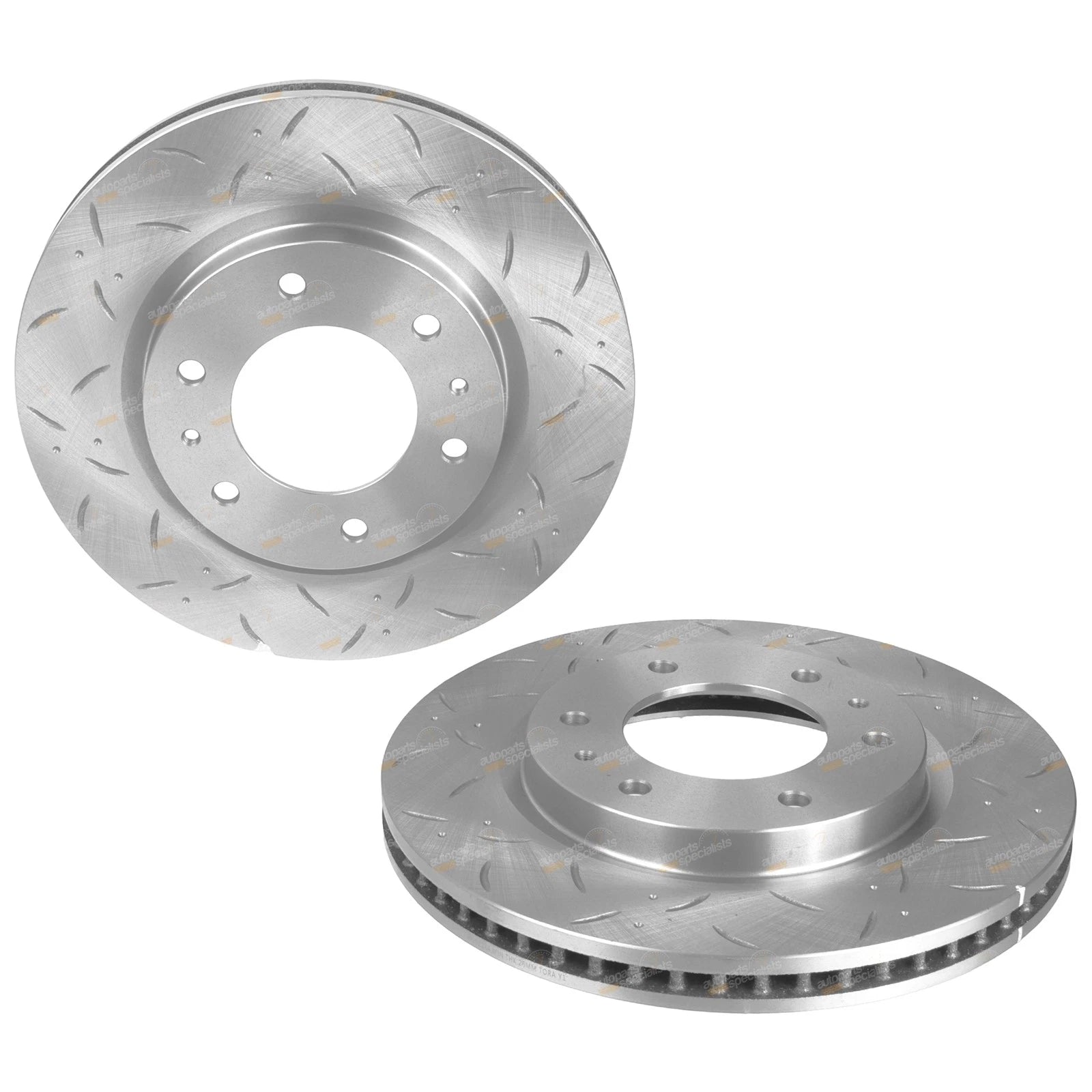 Front Slotted & Dimpled Disc Brake Rotors + Bendix Pads for Triton MR (2015–2023)