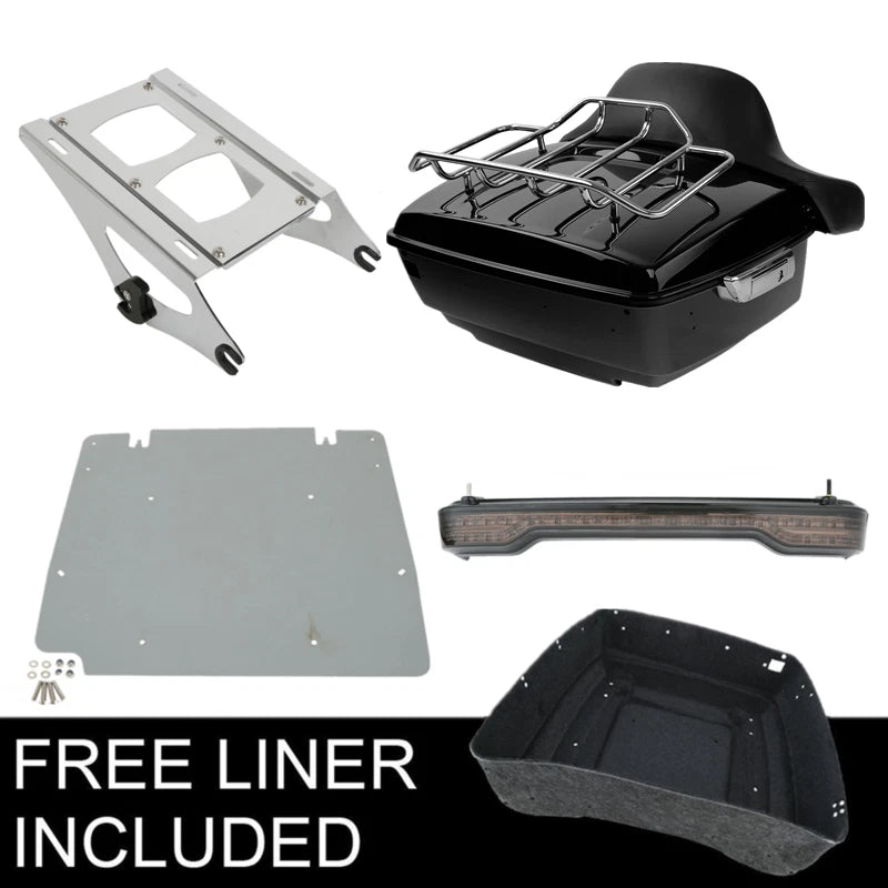 Trunk Pad Rack Tail Light Base Plate for Harley Touring Road King (2014–2026)