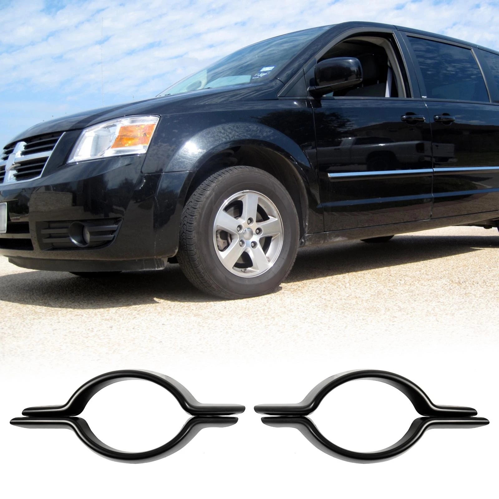Fog Light Grille Cover Left Right Replacement Set for Dodge Journey (2009–2010)