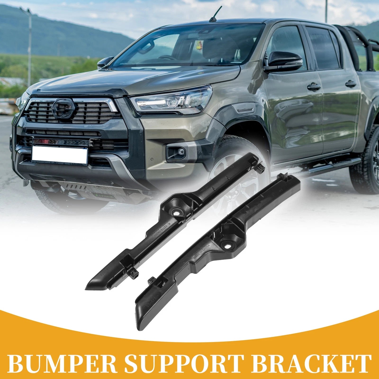 LH RH Side Front Bumper Support Brackets Replacement for Toyota Hilux (2005–2009)