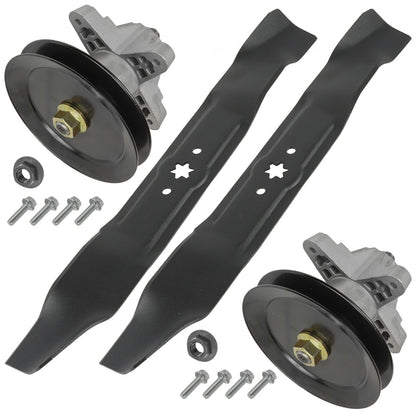 Deck Spindle Pulley and Blade for MTD Toro Cub Cadet Ryobi 42" (2004–2018)