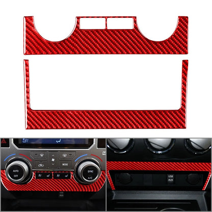 Set of 2 Conditioner Switch Panel Cover Trim for Toyota Tundra (2014–2021) RED