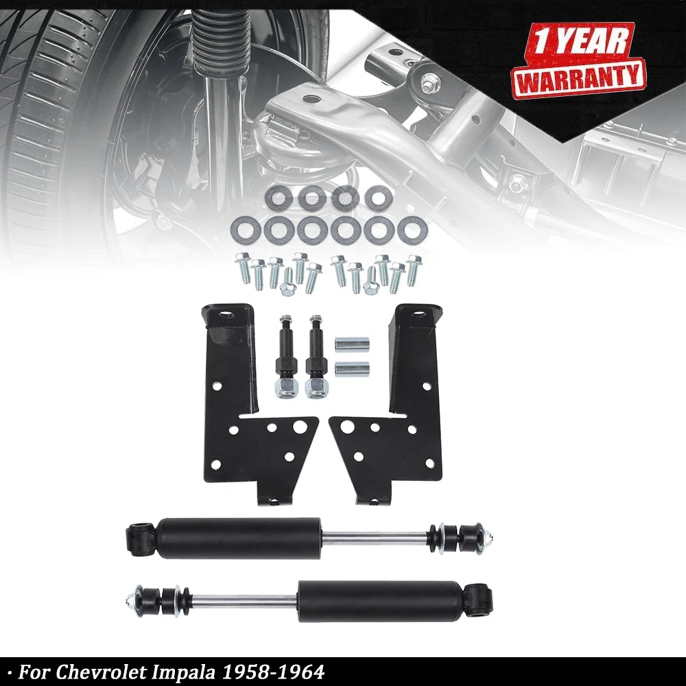 Front Bolt On Shock Relocator Kit for Chevrolet (1958–1964)