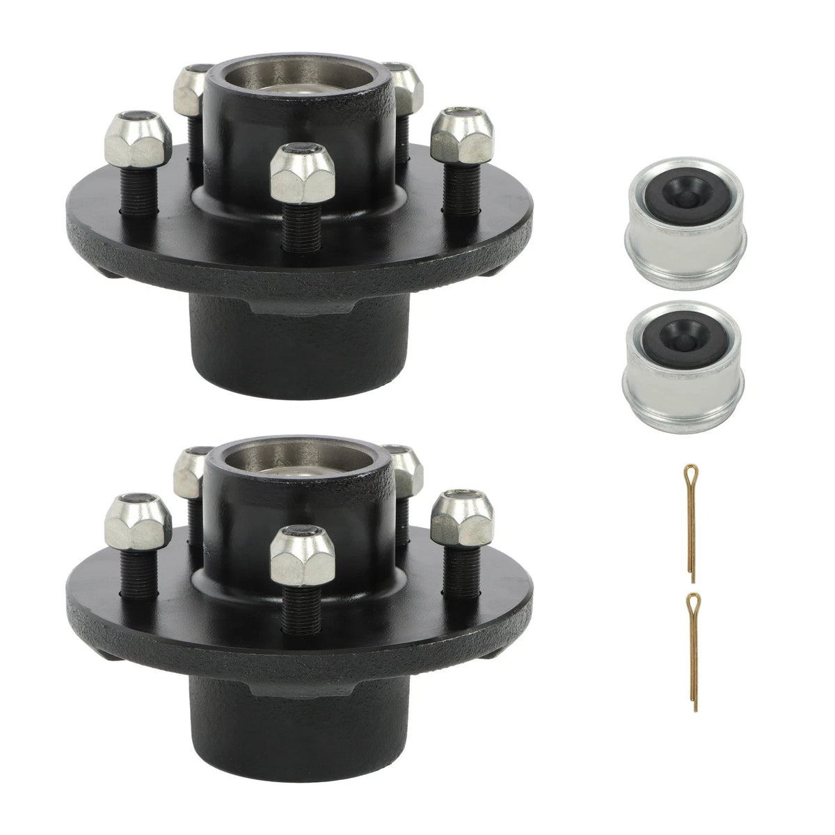 2X Pre-Assembled 5-4.5" Trailer Hub Kit for 3500 lb #84 Trailer Axle