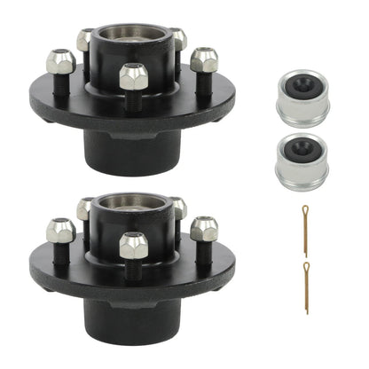 2X Pre-Assembled 5-4.5" Trailer Hub Kit for 3500 lb #84 Trailer Axle