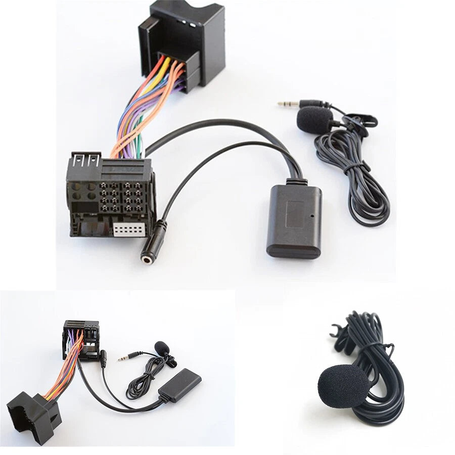 12 Pin Bluetooth Harness Aux Adapter For BMW E60 E66 E70 E82 E87 E90 E92 Stereo