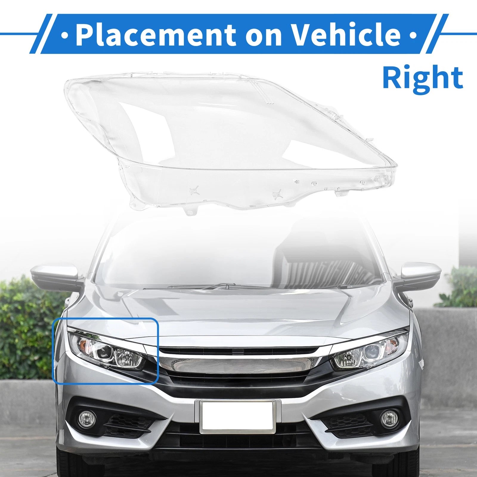 1 Pcs Front Right Headlight Lens Cover Replacement for Lexus LS460 (2010–2012)