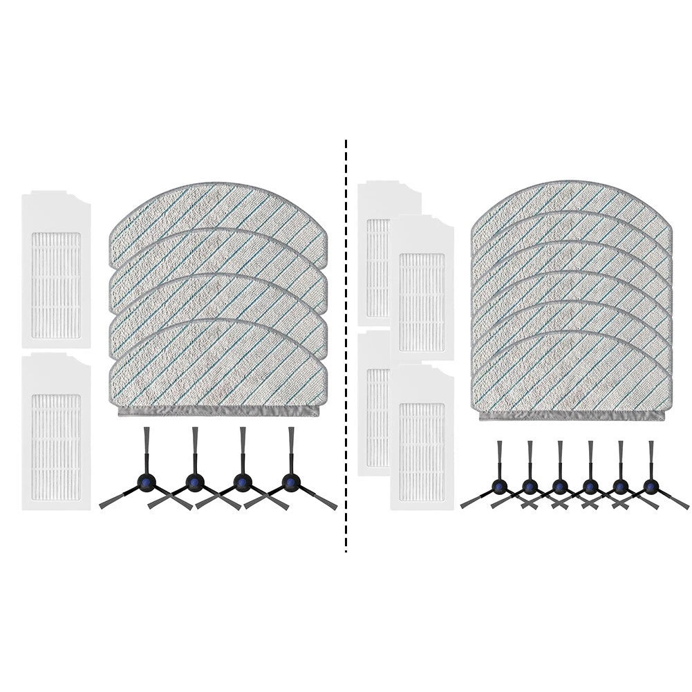 Replacement Mop Kit Filter & Microfiber Pads for Robot Mop