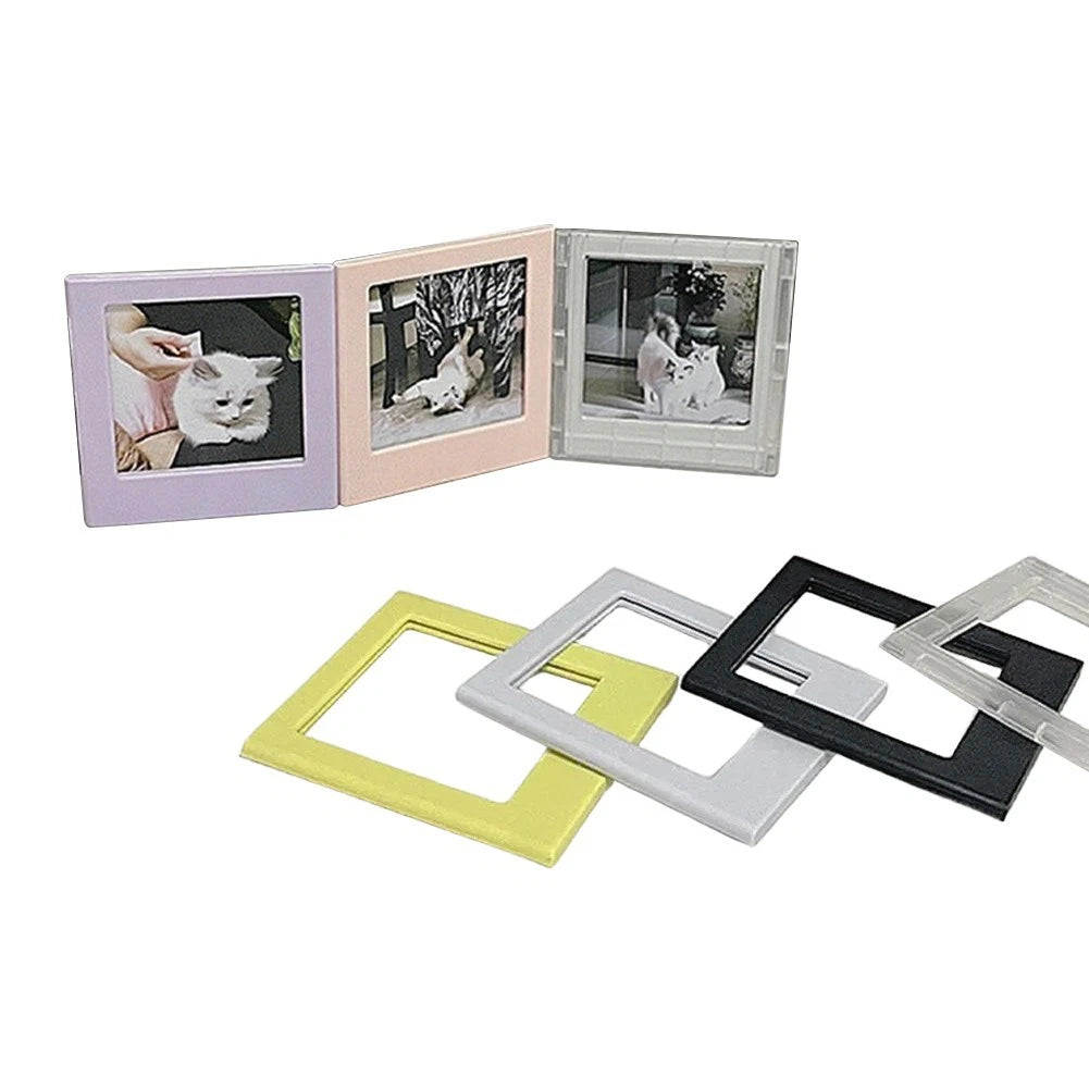7pc Magnetic Square Photo Frames for Refrigerator Use