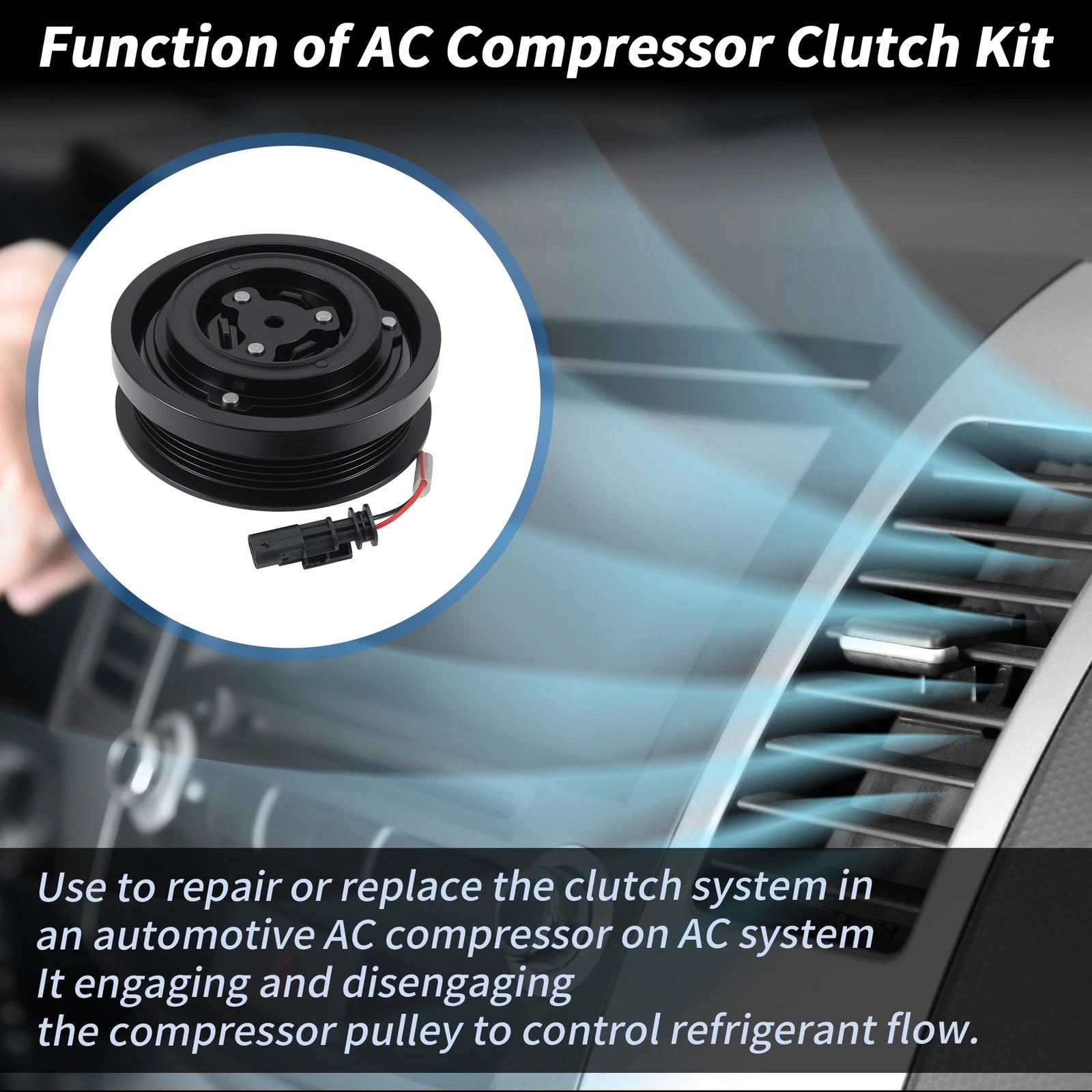 Air Conditioner AC Compressor Clutch Replacement for Chevrolet Equinox Terrain (2018–2020)