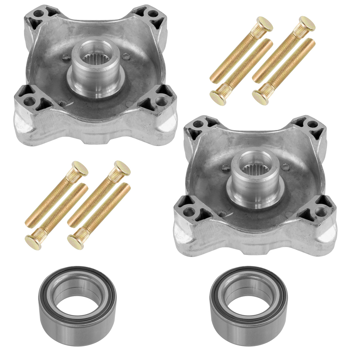 Front Left Right Wheel Hub With Studs and Bearings for Polaris RZR 570 (2012–2013)