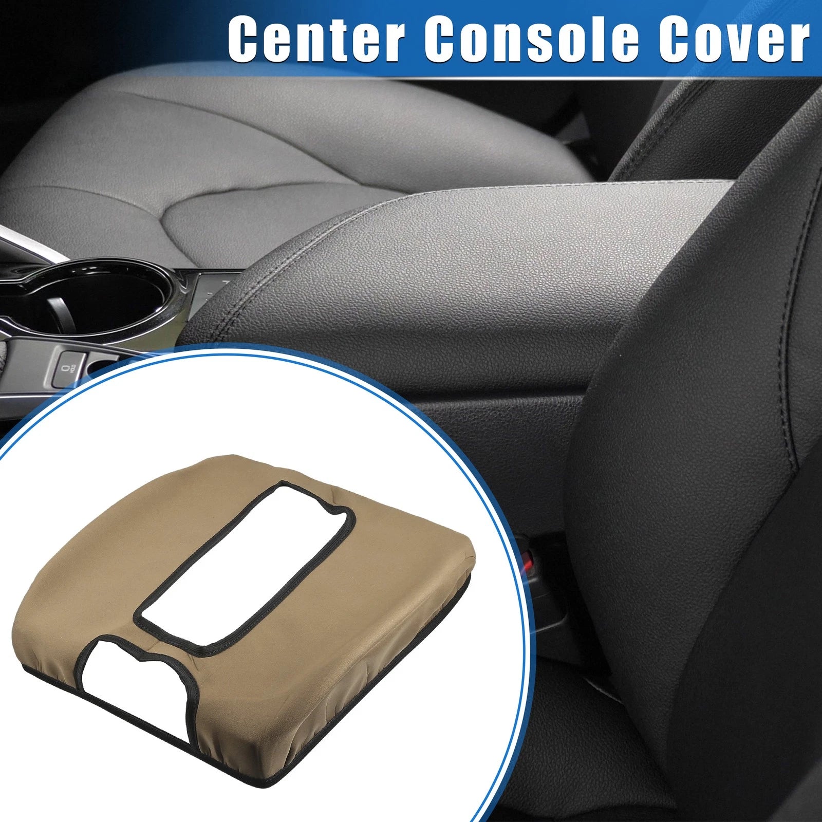 Armrest Protector Cover Pad Replacement for GMC Sierra (2014–2017) Deep Brown
