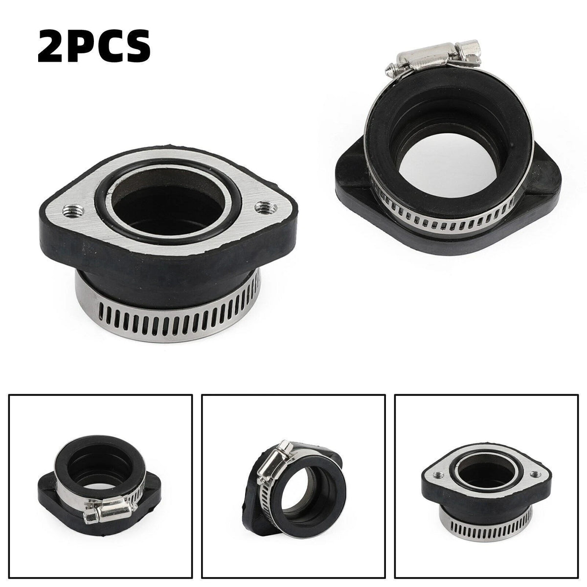 2X Intake Carb Boot Flange Manifold for 110 125 140 150 160cc Engine