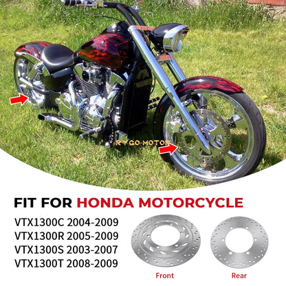 Front & Rear Brake Disc Rotor for Honda VTX1300C VTX1300R/S/T (2003–2009)