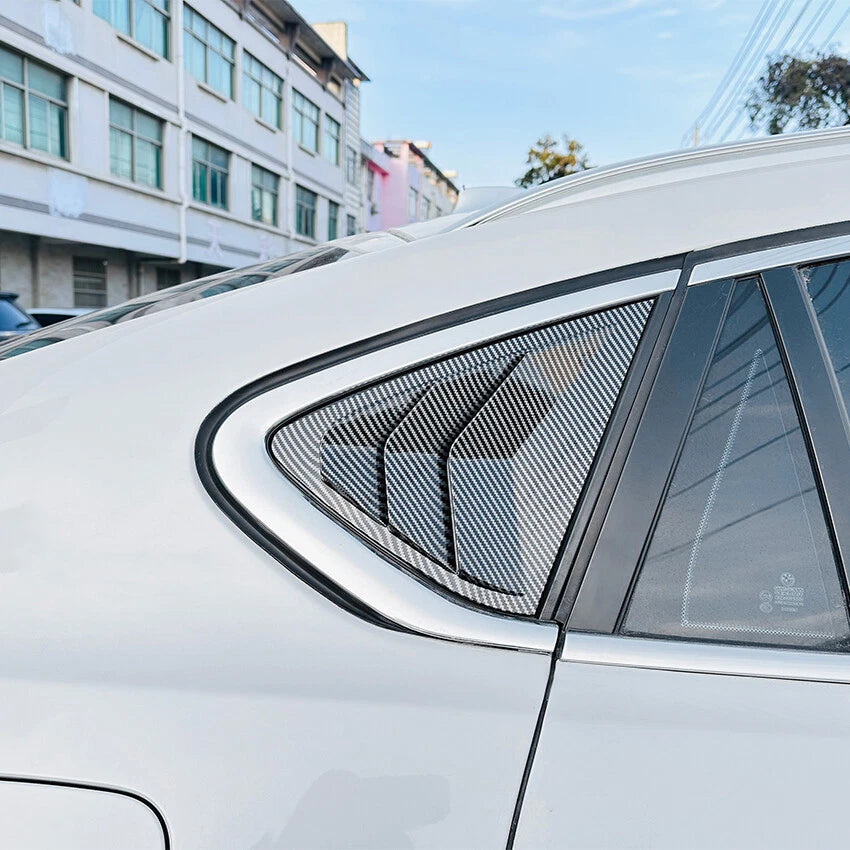 Rear Window Louver Shutter Cover for BMW X6 F16 (2015–2019) Carbon Fiber Look
