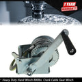 Heavy Duty Hand Winch 800lbs with 13FT Cable for Universal Use