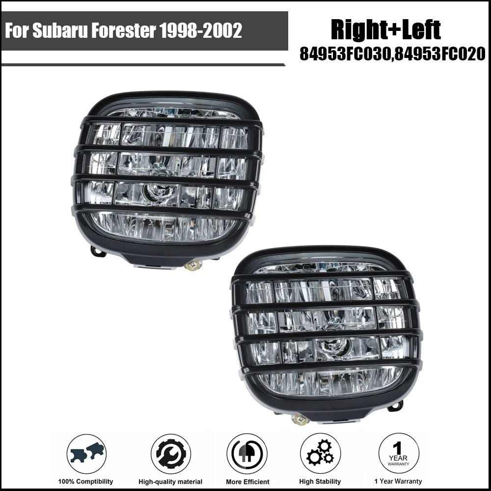 Pair Front Fog Light Lamp Halogen for Subaru Forester (1998–2002)