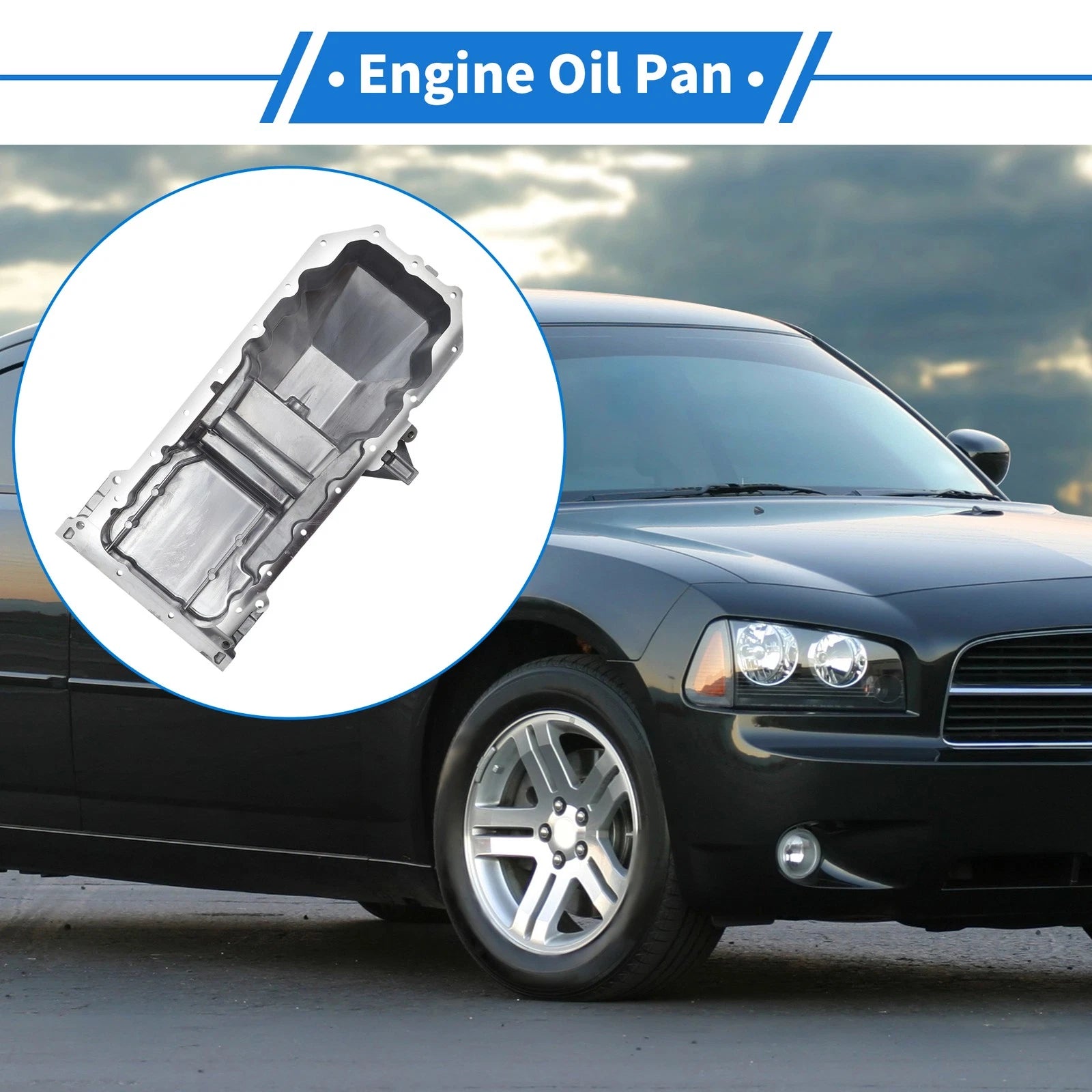 Engine Oil Pan Replacement for Dodge Charger 5.7L V8 (2008–2020) Aluminum