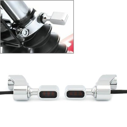 Chrome Front Fork Turn Signal Indicator Light for Harley FXR (1987–2000)