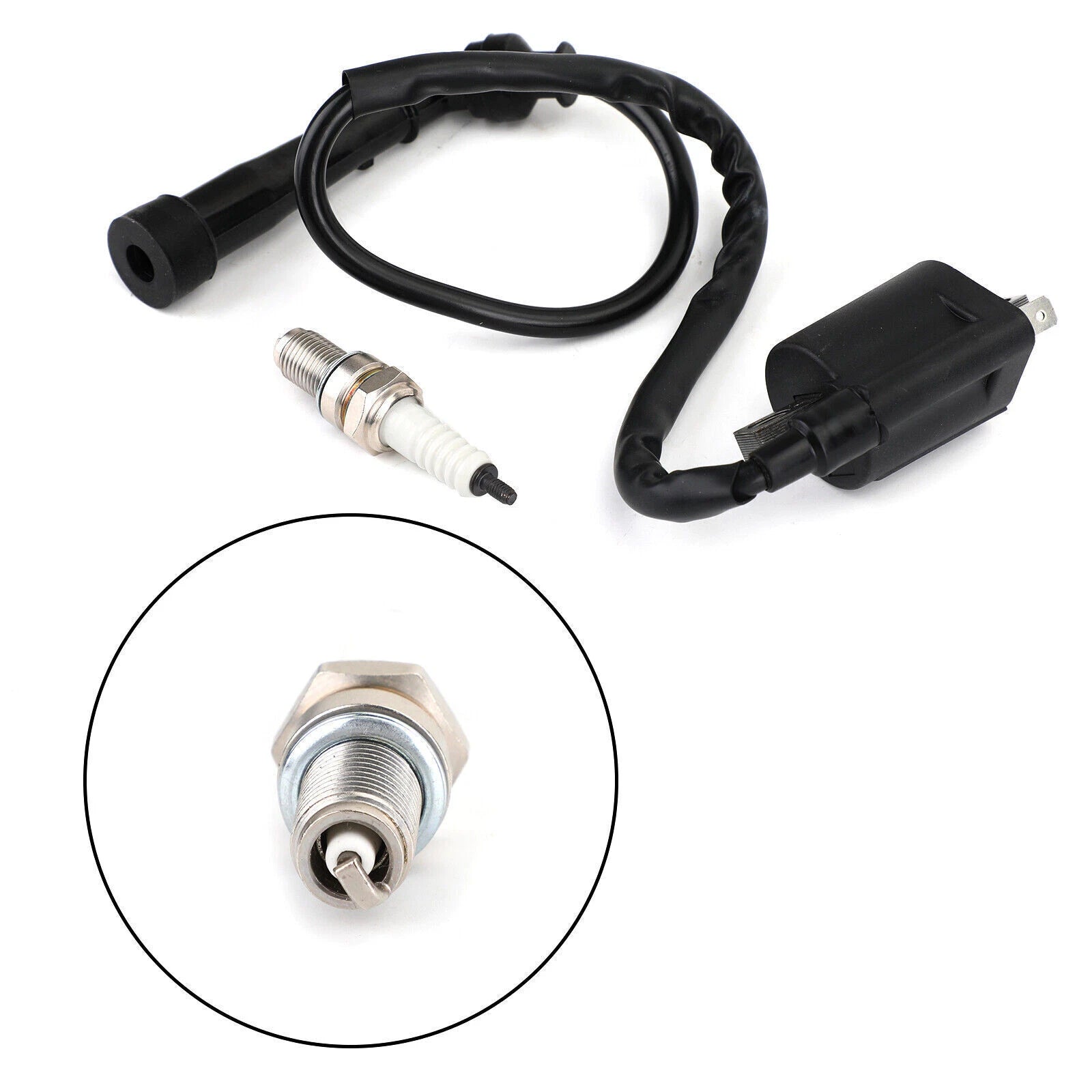 Ignition Coil Spark Plug for Yamaha Raptor 660R YFM660R Grizzly 660 (2001–2006)