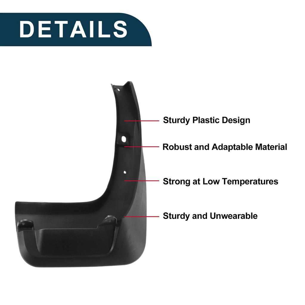 Mud Flaps Splash Guards Front Set for Toyota Highlander (2015–2020)
