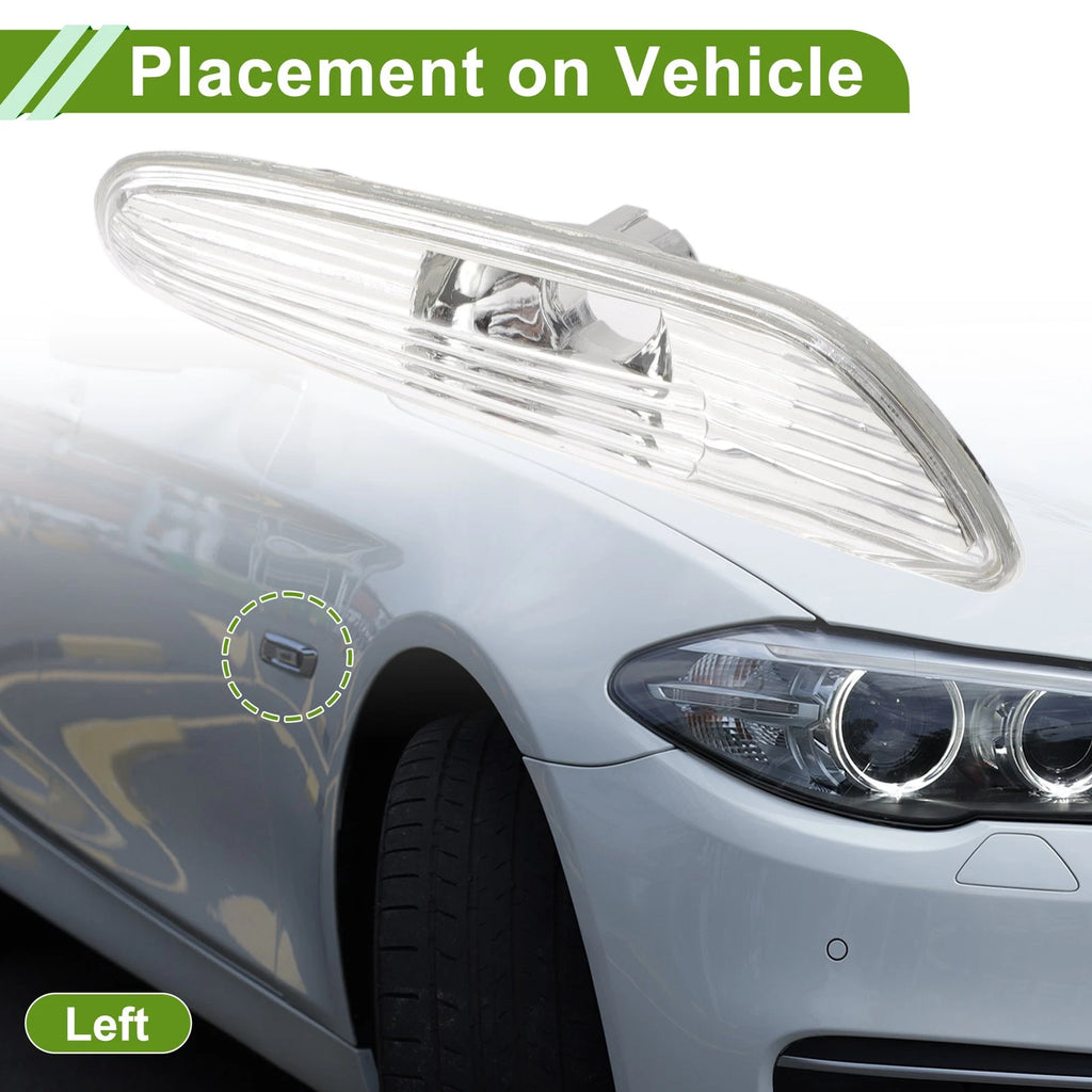 Left Side Marker Light Cover Replacement for BMW 5 Series E60 Sedan (2004–2010)