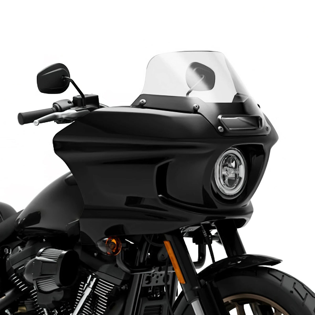 Headlight Fairing Windshield Bracket for Harley Low Rider ST (2022–2025) Black