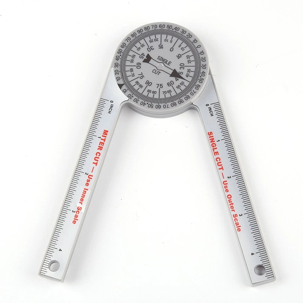 360-Degree Miter Saw Protractor Leveling Bubble Angle Finder with Pencil