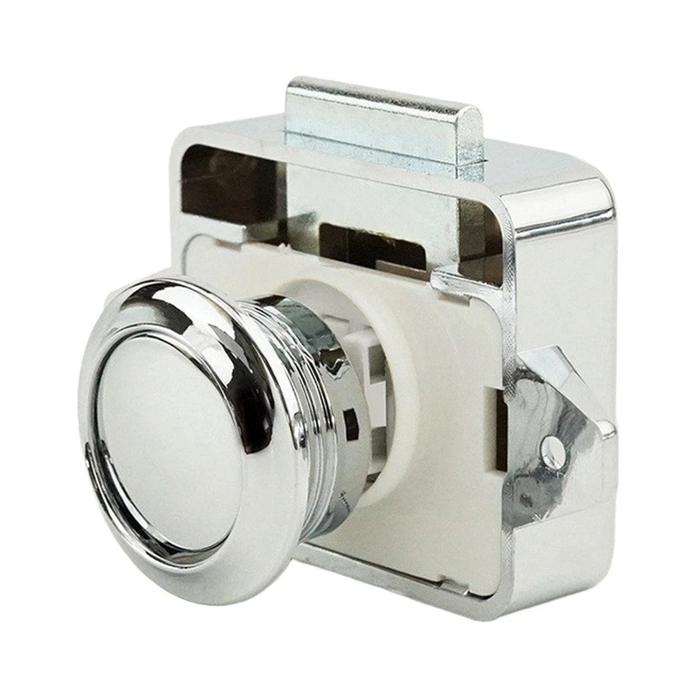 Secure Push Button Door Lock for RV Camper Yacht Cabinet Installation