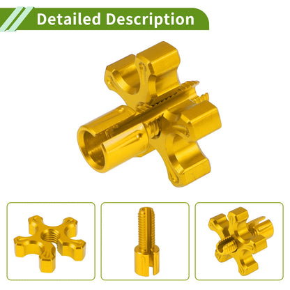 Clutch Brake Cable Adjuster Screw Set for Motorcycle Bike (Gold Tone) (M8)