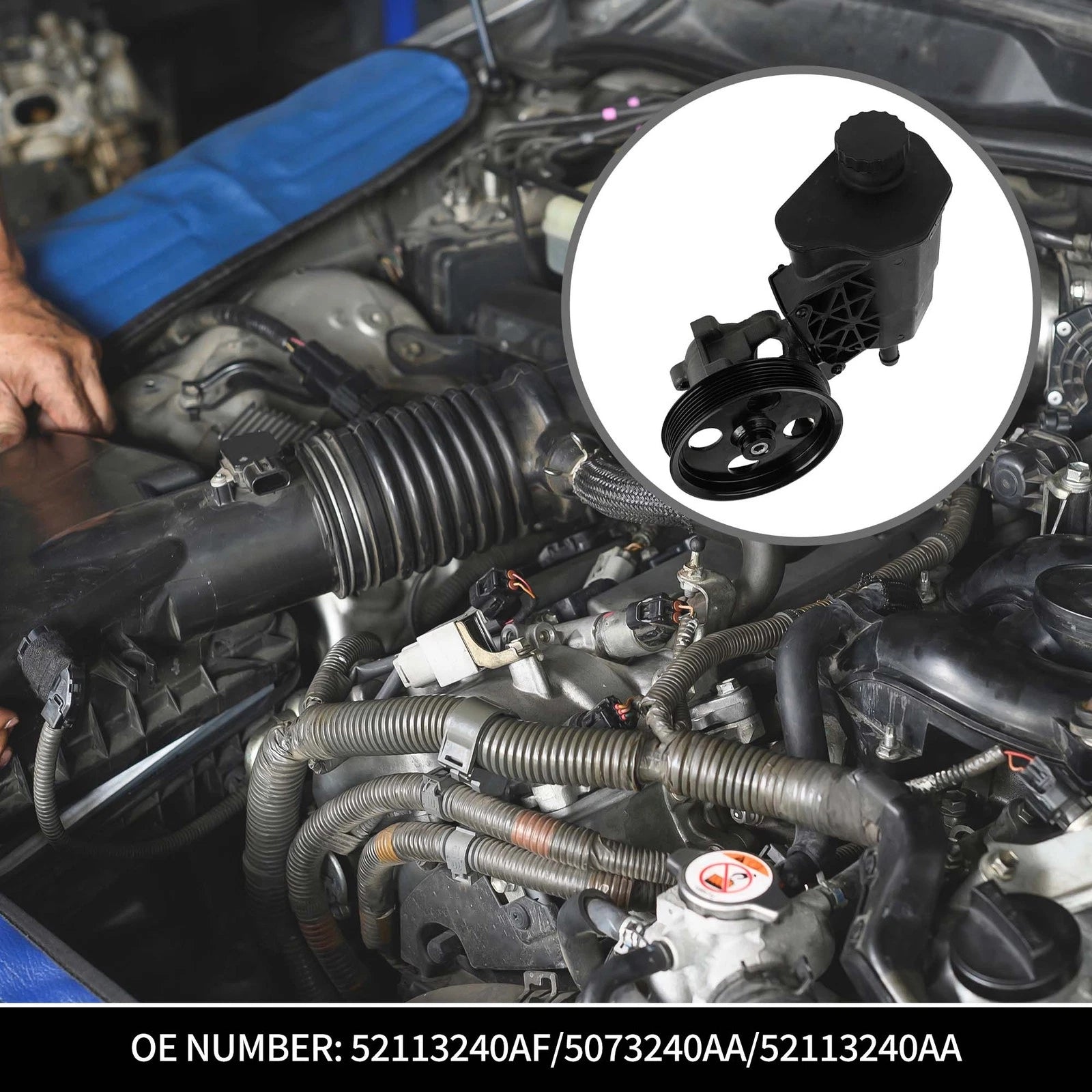 Power Steering Pump Assembly with Reservoir for Dodge Ram 1500 (2002–2007)