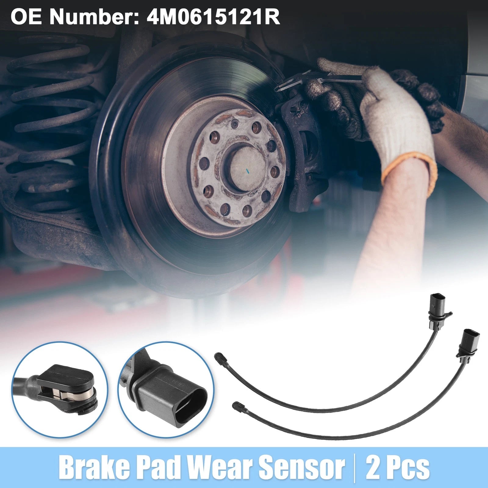 Front Brake Pad Sensor Replacement for Audi A4 A5 A6 A8 (2005–2015)