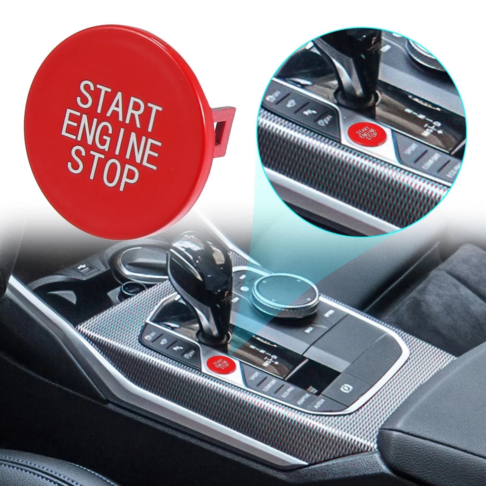 Ignition Push Start Button Cover Trim Replacement for BMW 3 Series (2012–2019)