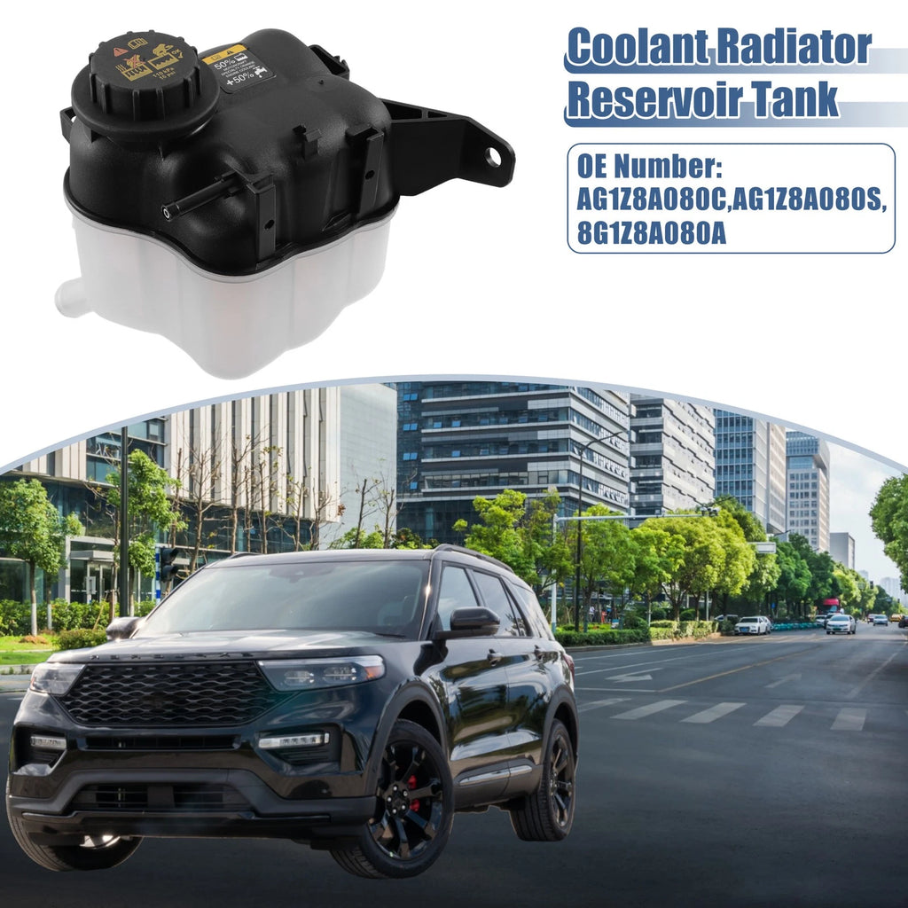 Coolant Radiator Reservoir Tank with Cap for Ford Explorer (2016–2018)