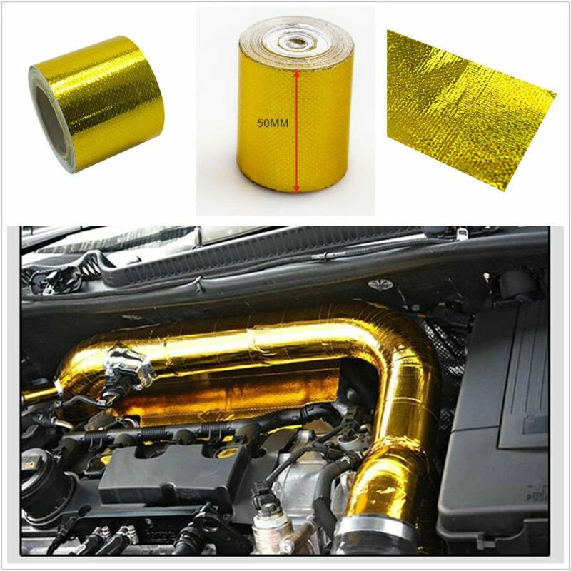 2"x33' Heat Shield Wrap Tape for Car Intake Intercooler Pipe
