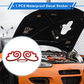 Angel Round Wings Pattern Bumper Sticker Decal for Car (Waterproof)