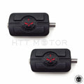 2 Black Skull Style Toe Heal Shift Peg Set for Harley