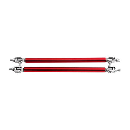 Adjustable Front Bumper Lip Splitter Strut Rod Tie Support Bar Universal Red