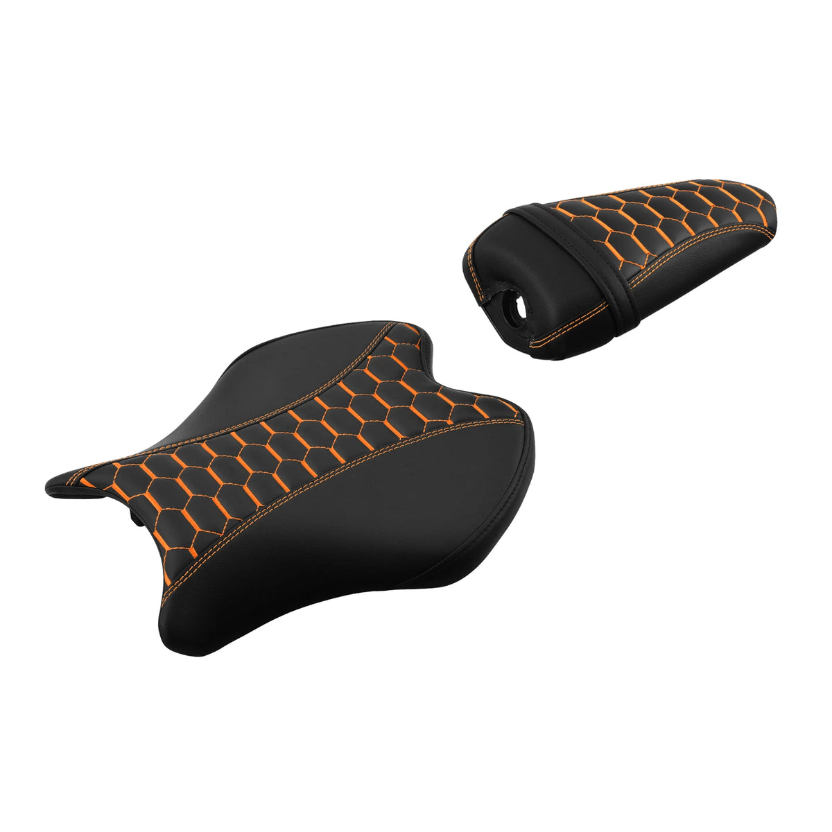 Driver & Passenger Seats for Yamaha YZF R6 (2017–2022) - Black Orange