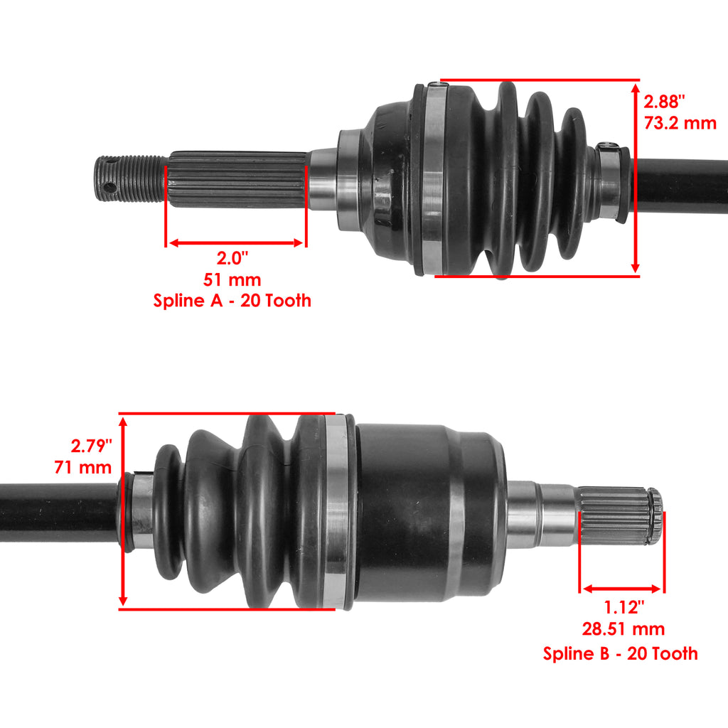 Front Left CV Joint Axle Replacement for Suzuki Eiger 400 LT-A400FC (2002–2004)