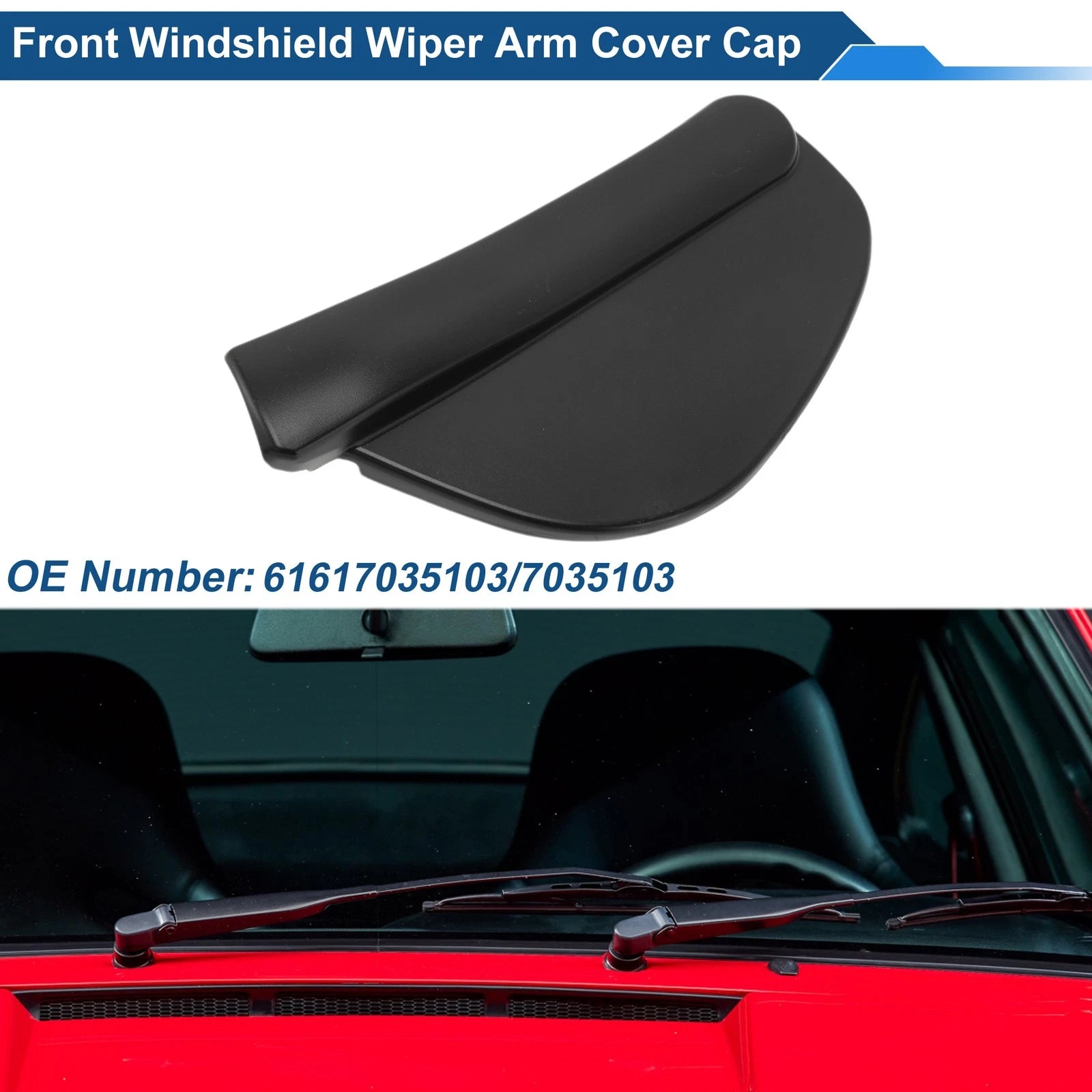 Front Windshield Wiper Arm Cover Cap for BMW 5 Series E60 E61 (2003–2010)