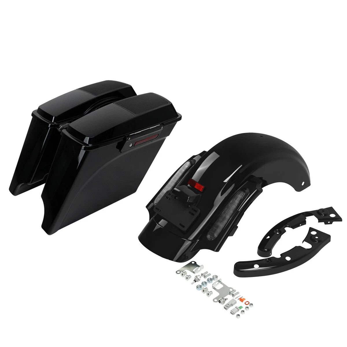 5" Stretched Saddlebags with 6X9" Speaker Lid for Harley Road King (2009–2013)