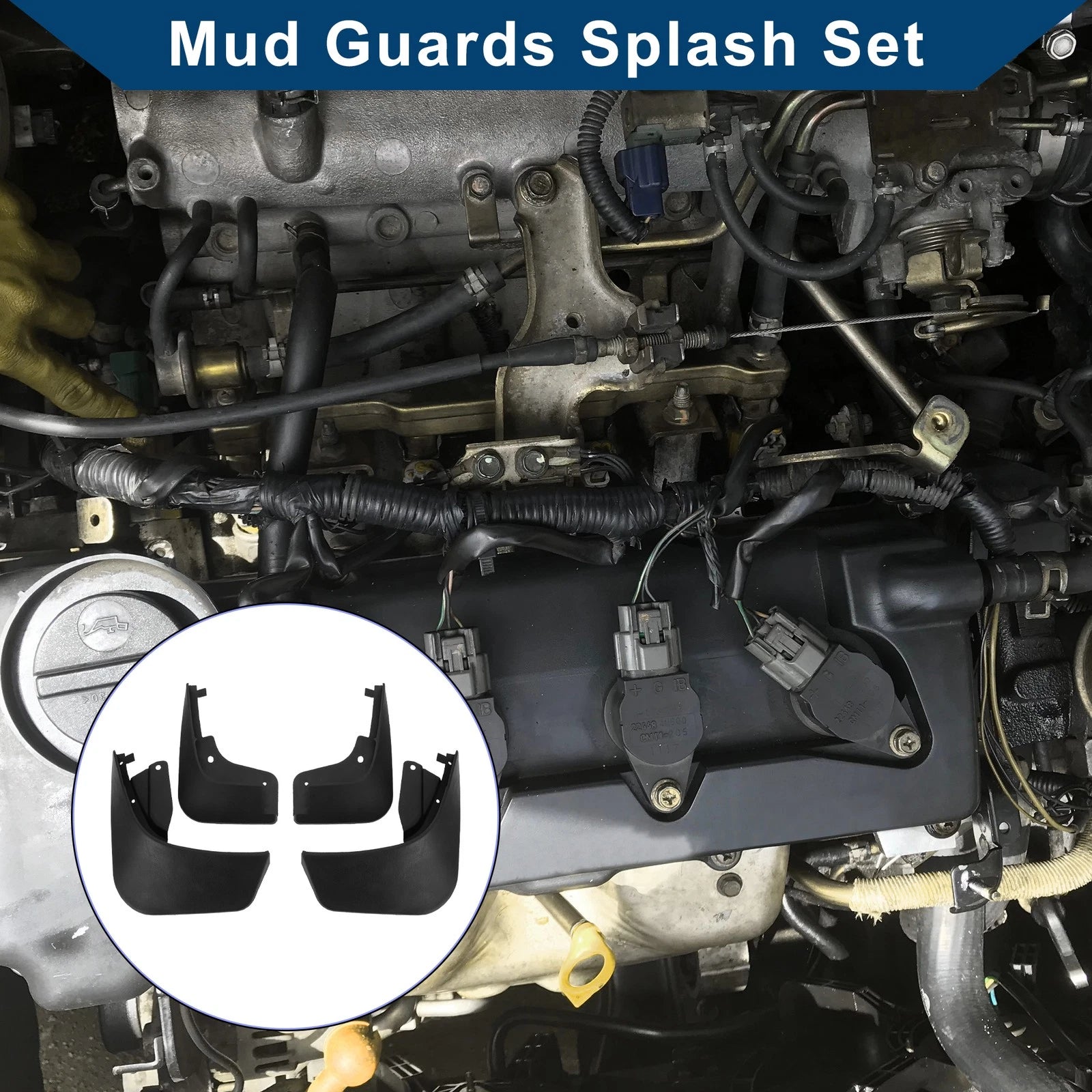 Mud Flaps Splash Guards 1 Set for Mercedes-Benz Smart 4-Door (2016–2021)
