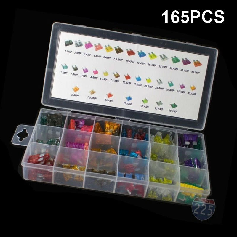 165PCS Fuse Assortment Kit for Circuit Protection